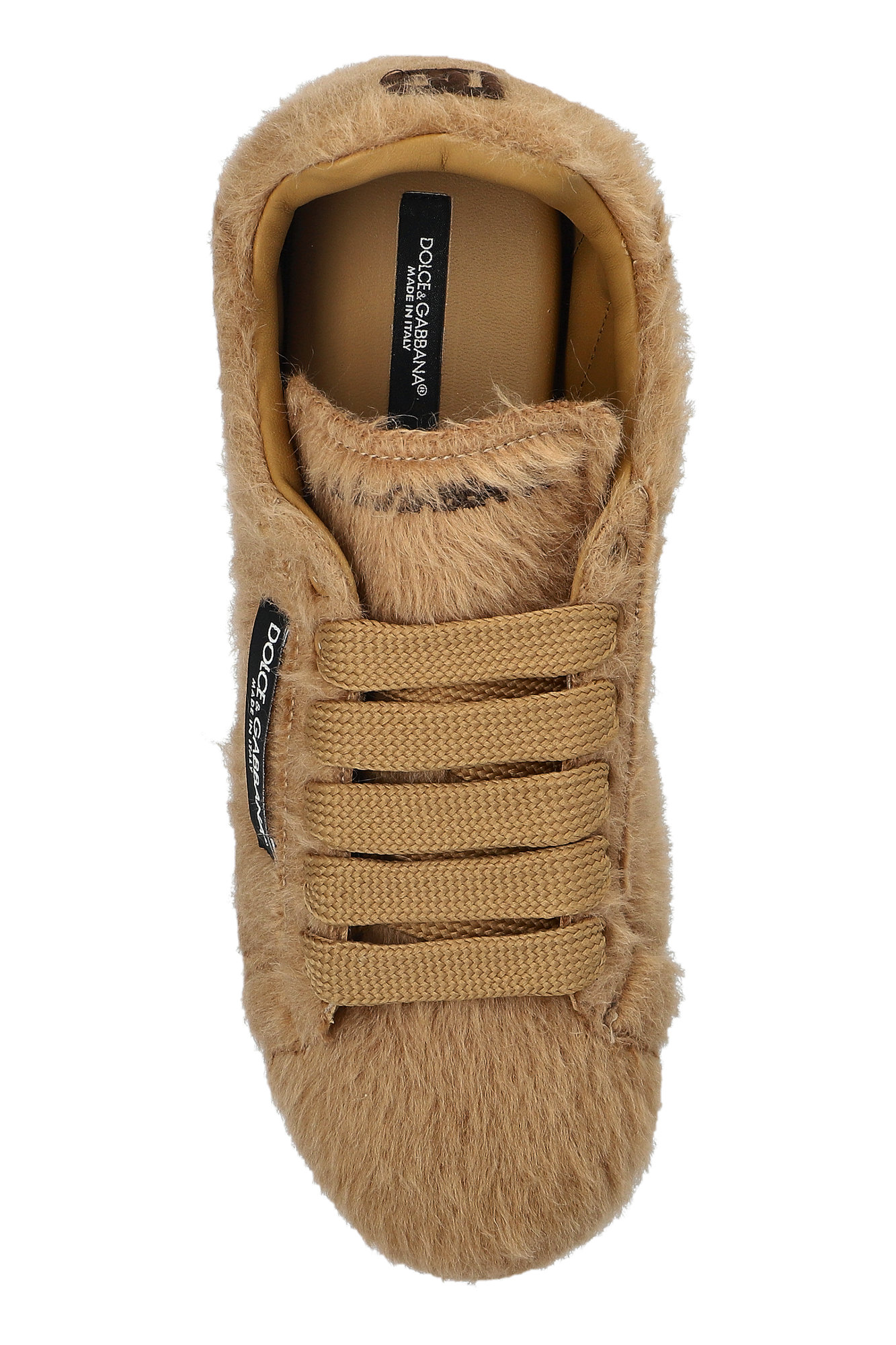 Dolce & Gabbana Fur-Trimmed Low Top Sneakers | Women's | Vitkac